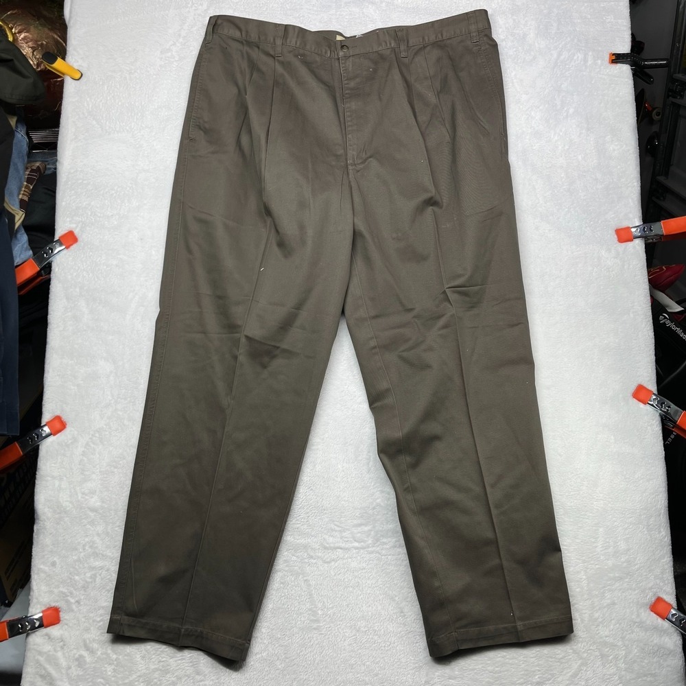 Vintage Cherokee Chino Pants Men's Brown Pleated Pockets‎ Classic Y2K - 43X32